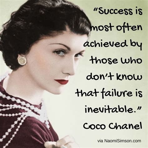 a famous quote by coco chanel|coco chanel quotes on success.